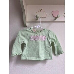 Light Green Long-Sleeve "Cutie" Tee for Kids